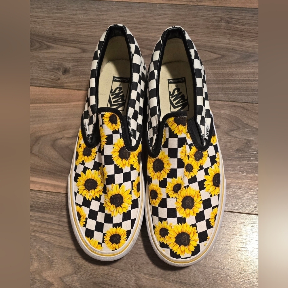 Vans Sunflower Checkered Slip-On Shoes